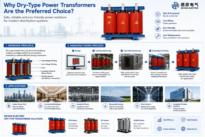 De ce transformatoarele de putere de tip uscat au devenit noul favorit în sistemele moderne de distribuție a energiei?