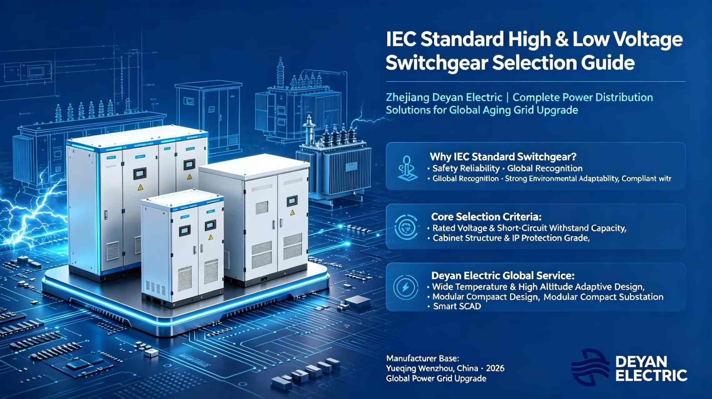 Ghid de selecție a instalațiilor de comutare standard IEC de înaltă și joasă tensiune: Zhejiang Deyan Electric — Soluții complete de distribuție a energiei pentru modernizarea rețelei învechite la nivel mondial